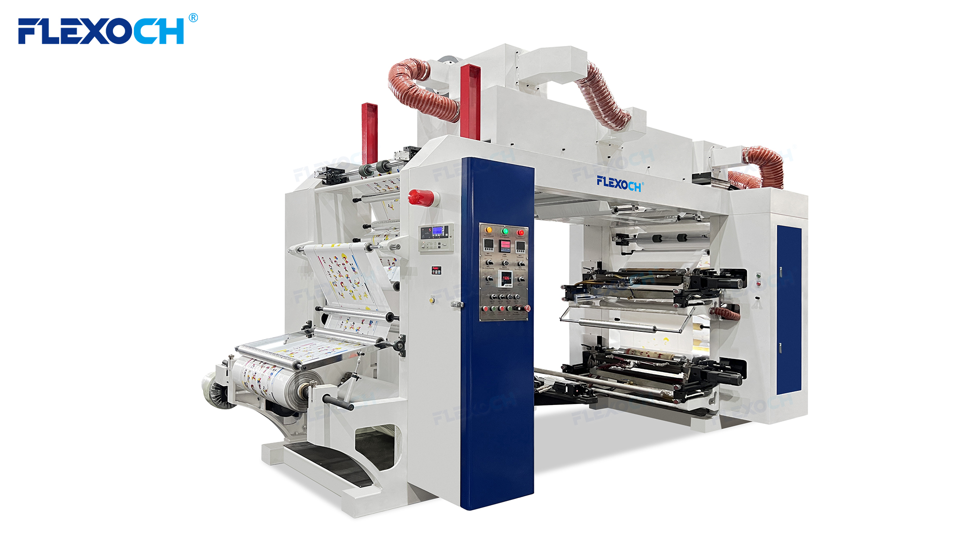 Machine d'impression flexographique à empilement 4 couleurs