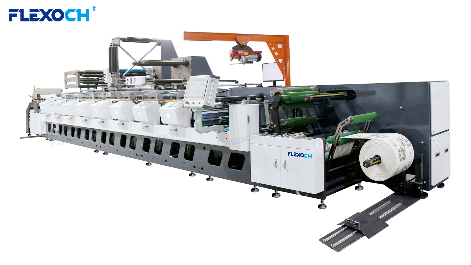 Machine d'impression flexographique en ligne pour papier
